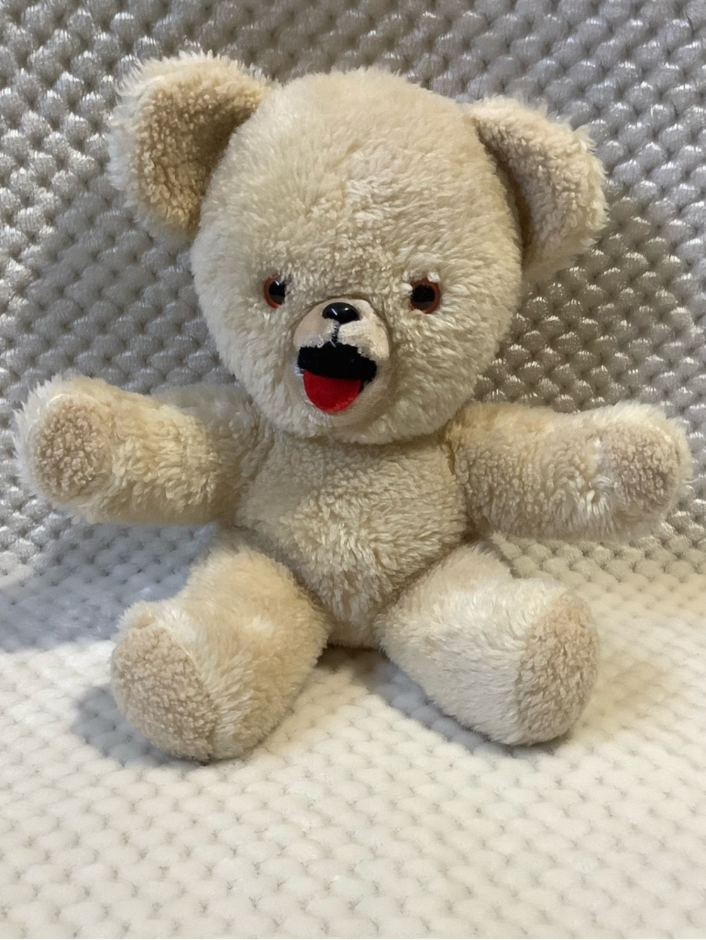Vintage 1985 Snuggle Bear Plush 10in Lever 2000 Fabric Softener Mascot Korea